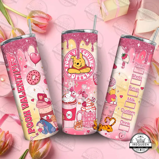 Pooh valentines coffee tumbler