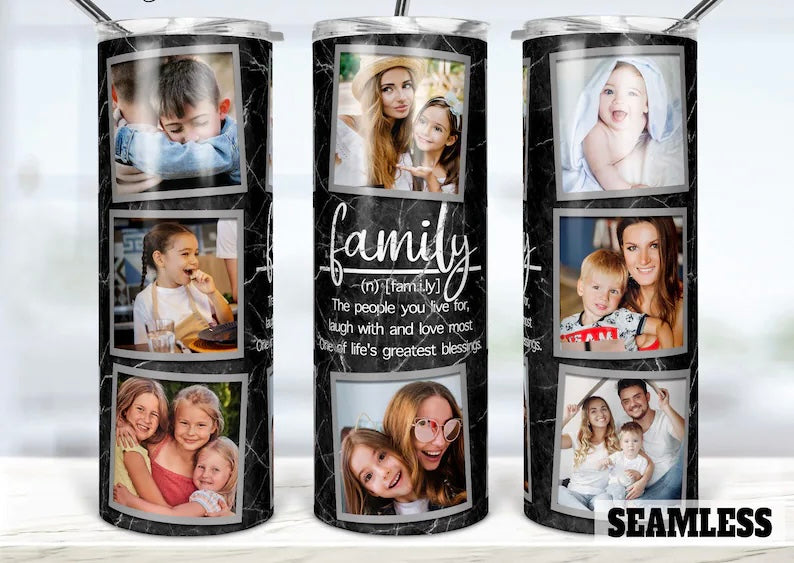 Family photo tumbler