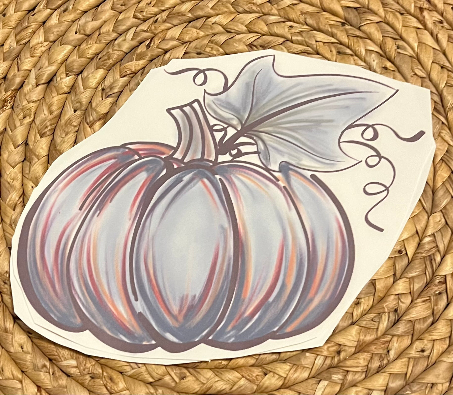 Toddler watercolor pumpkin