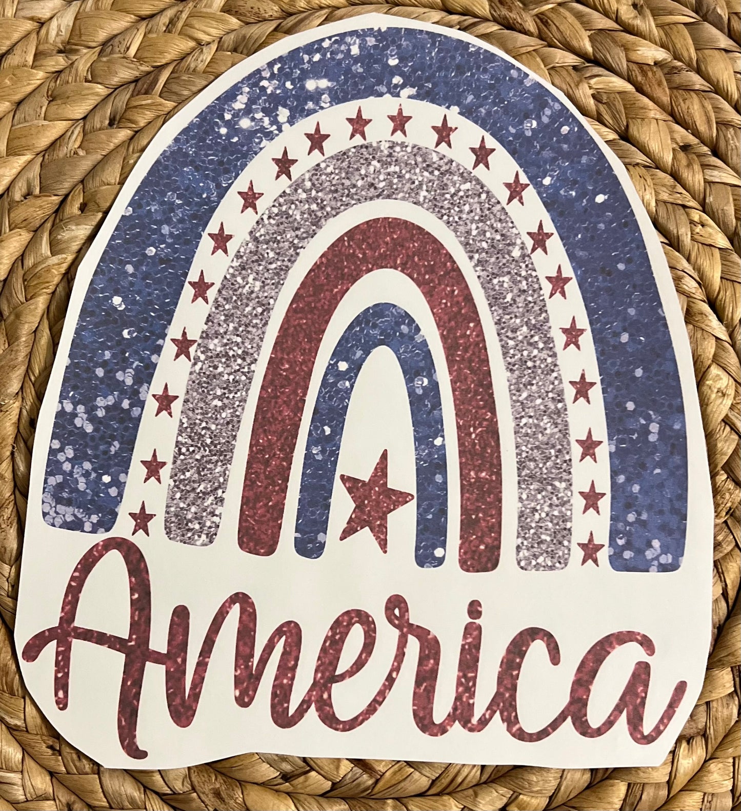 Toddler glitter rainbow America