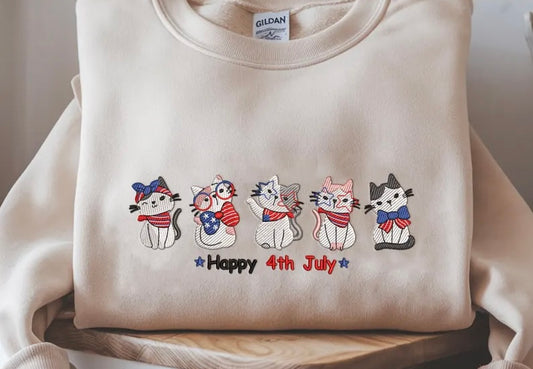 Emb - 4th of July cats