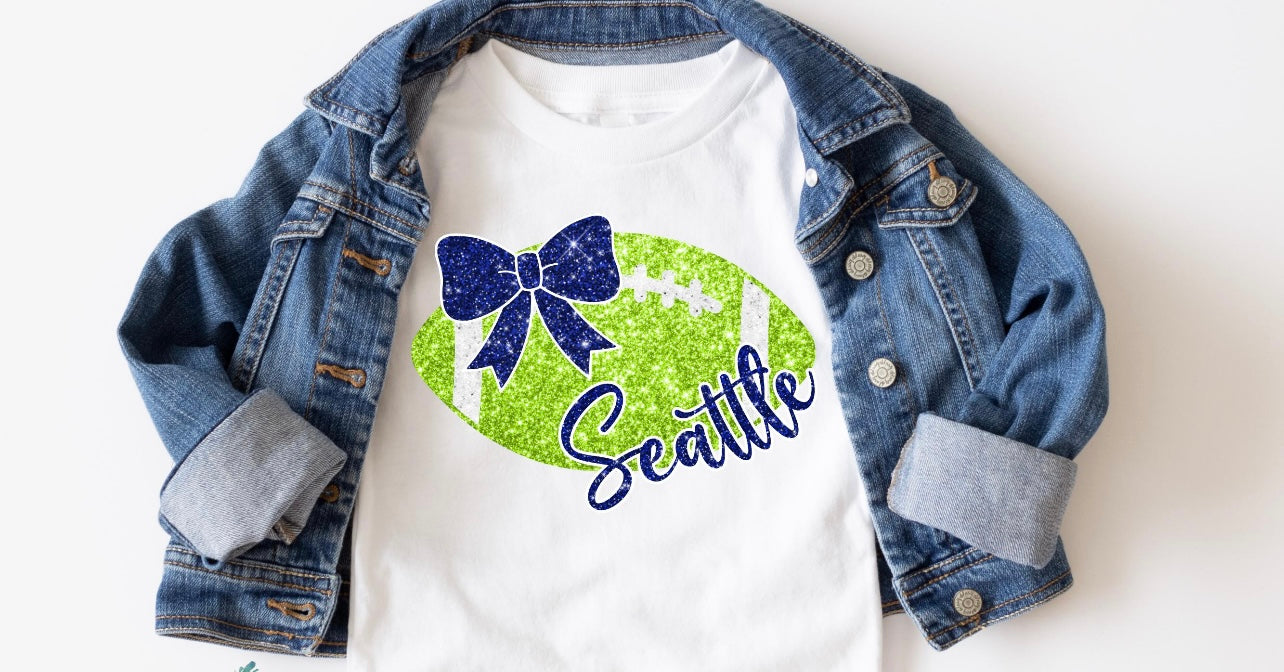 Sub - glitter football Seahawks