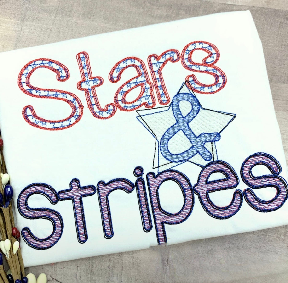 Emb - stars & stripes