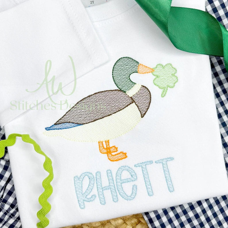 Emb - shamrock duck