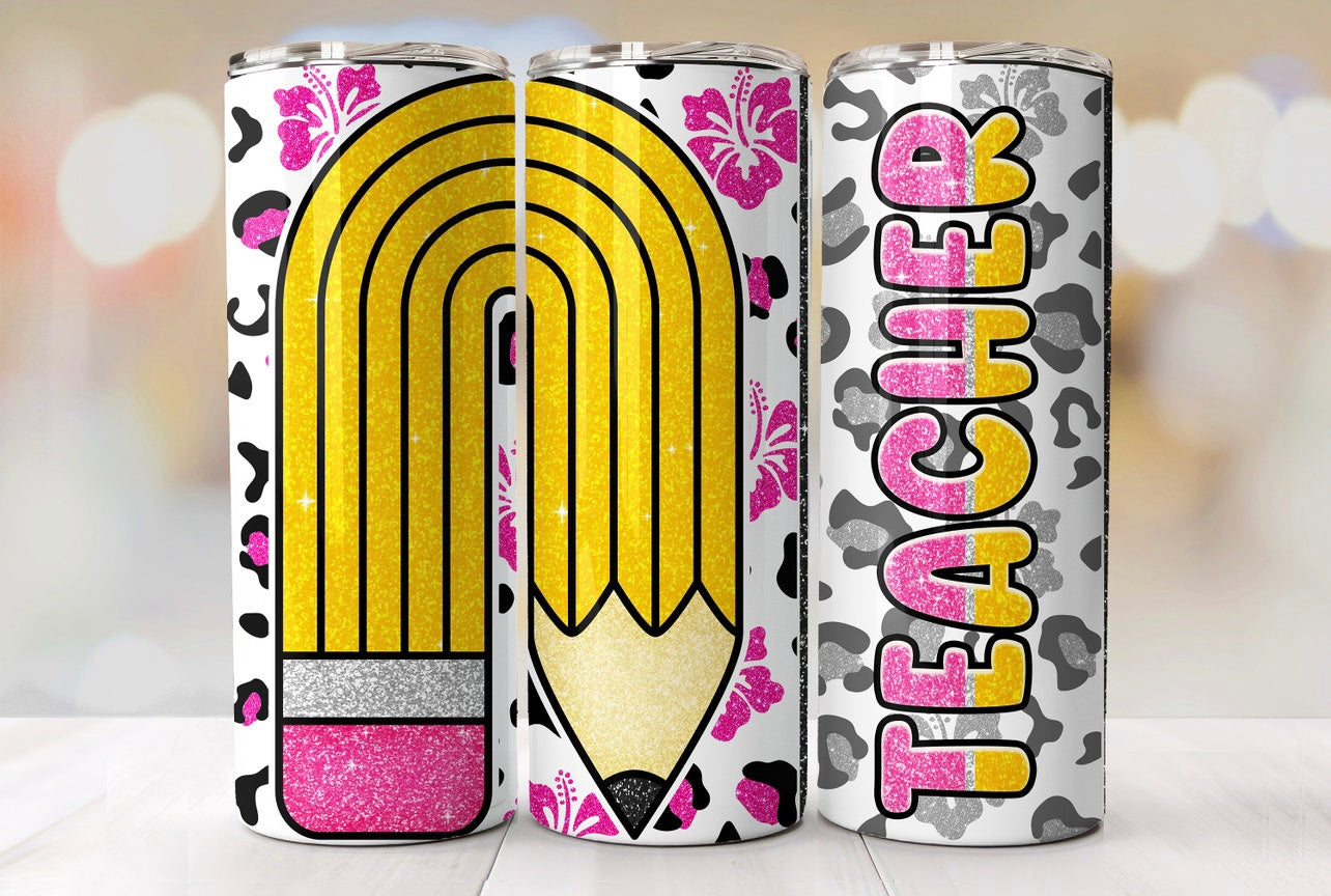 Leopard glitter teacher