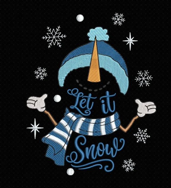 Emb - snowman let it snow