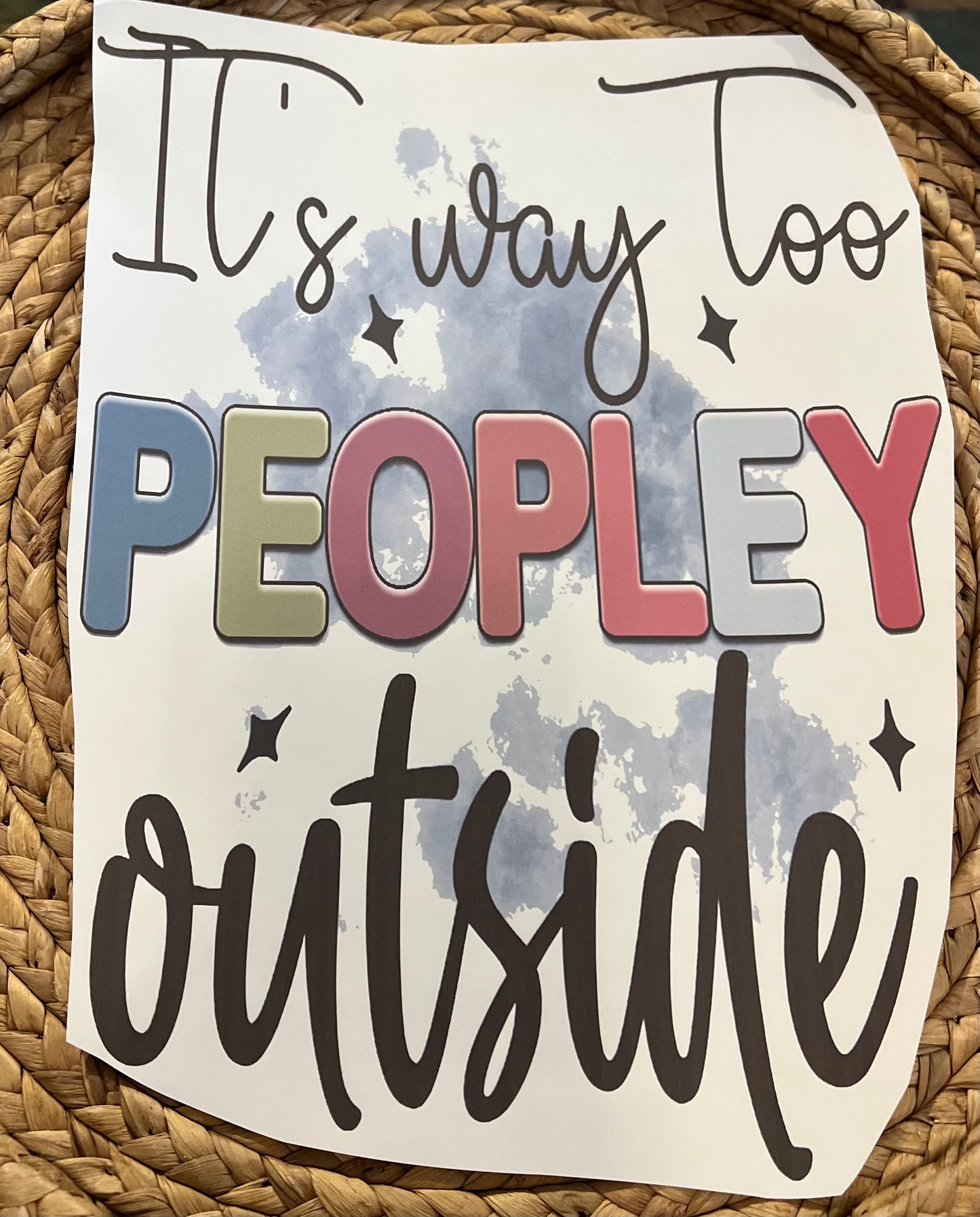Adult way too peopley outside