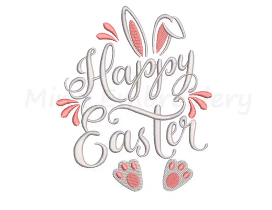 Emb - bunny happy Easter