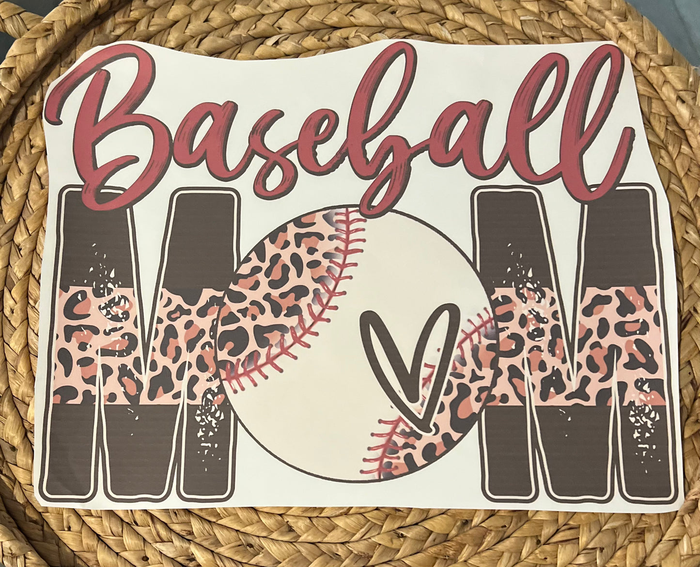 Adult leopard baseball mom