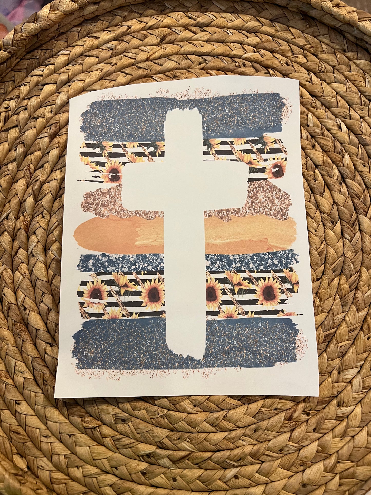 Youth sunflower cross