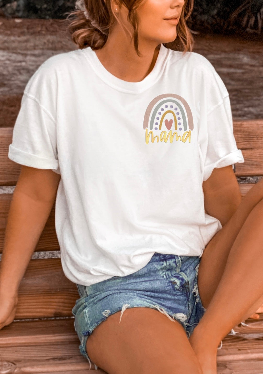 Emb - heart rainbow mama