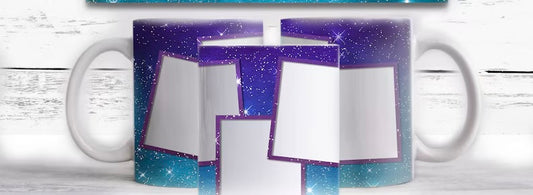 15 oz photo ombré glitter mug