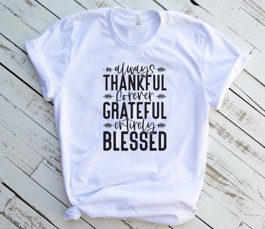 Sub - always thankful forever grateful entirely blessed