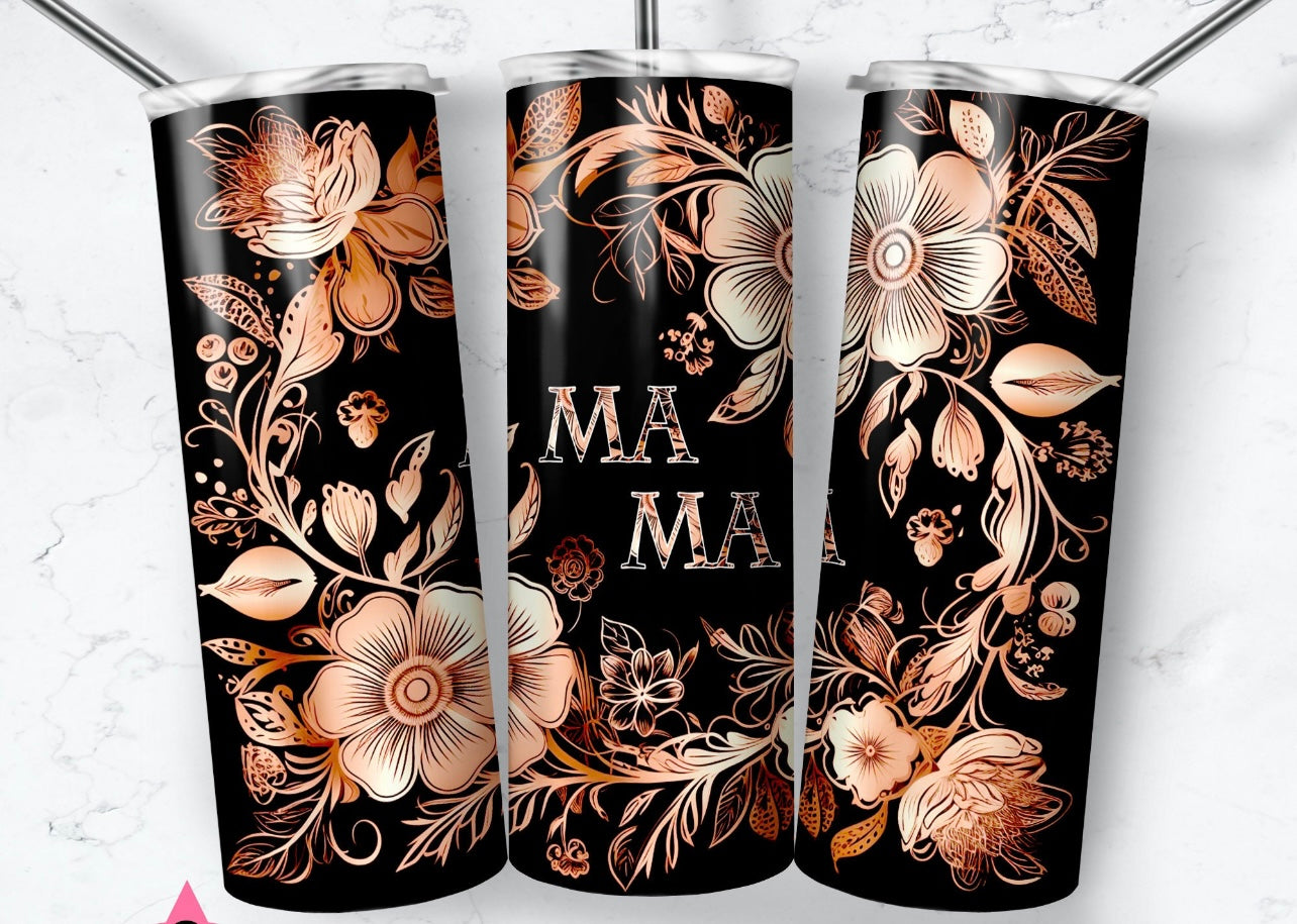 Rose gold mama tumbler