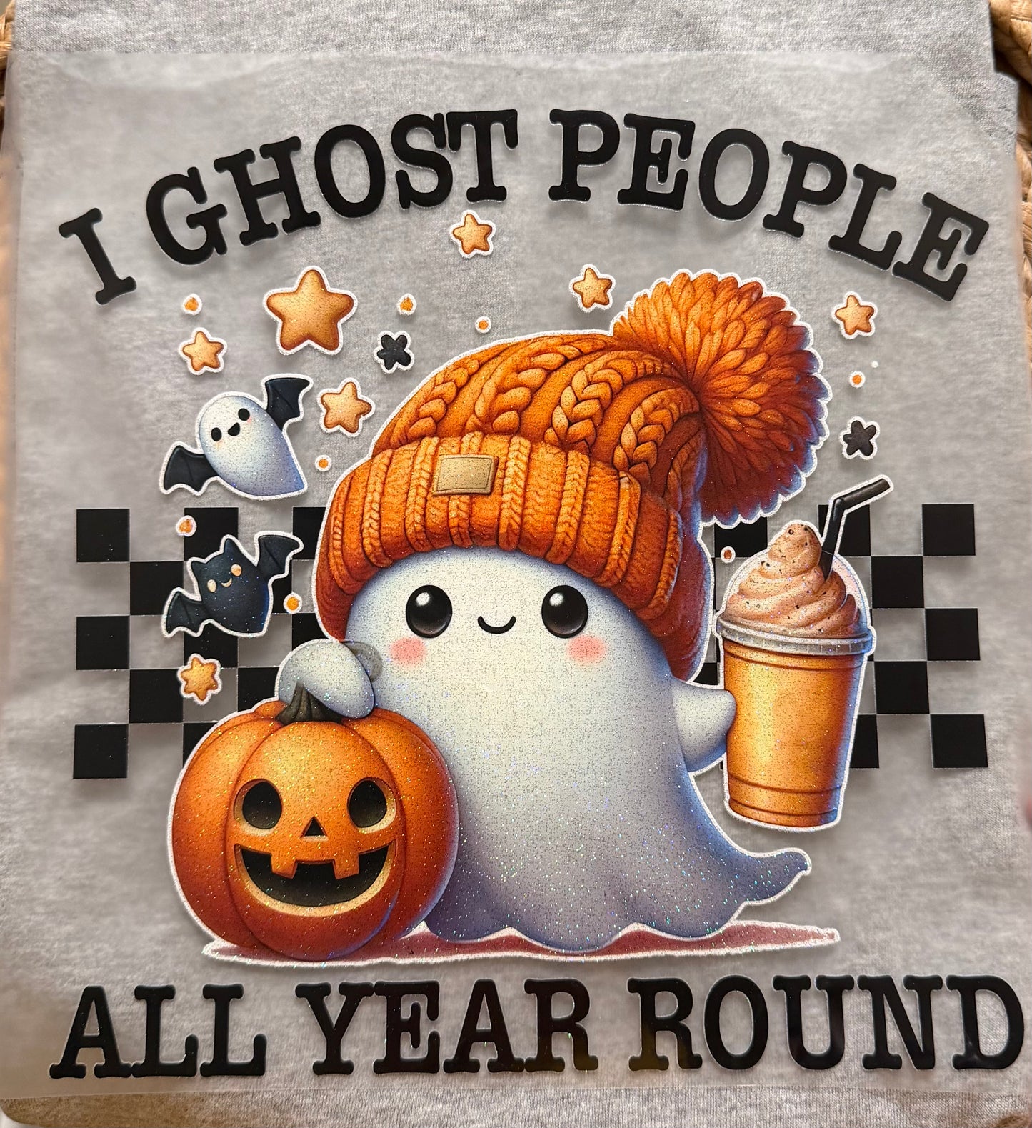 Glitter ghost people all year round