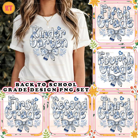 Blue floral choose your grade