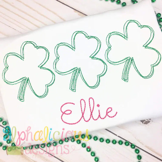 Emb - shamrock outline