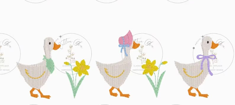 Emb - girly geese
