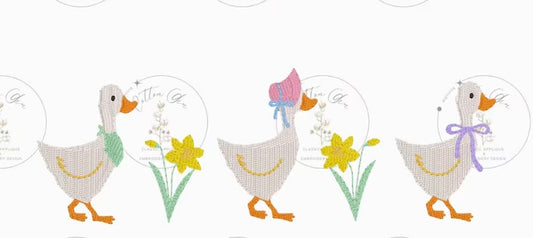 Emb - girly geese