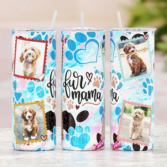 Colorful fur mama tumbler