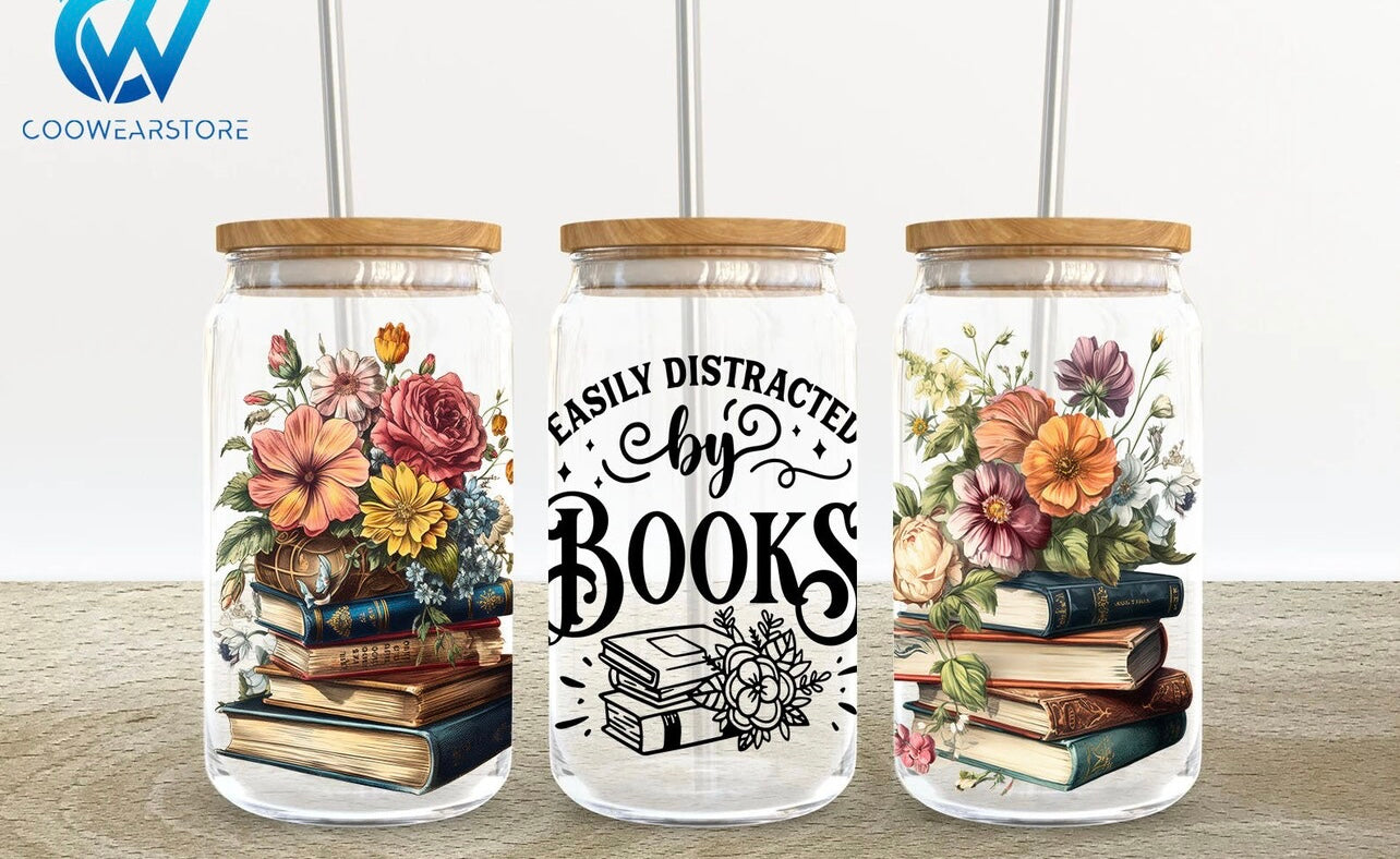 Frosted glass can easily distracted by books