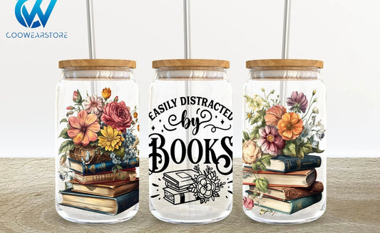 Frosted glass can easily distracted by books