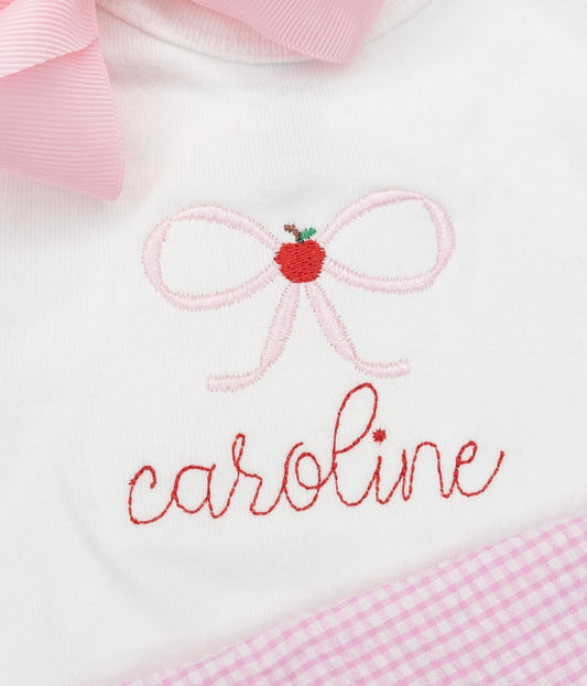 Emb - apple bow name