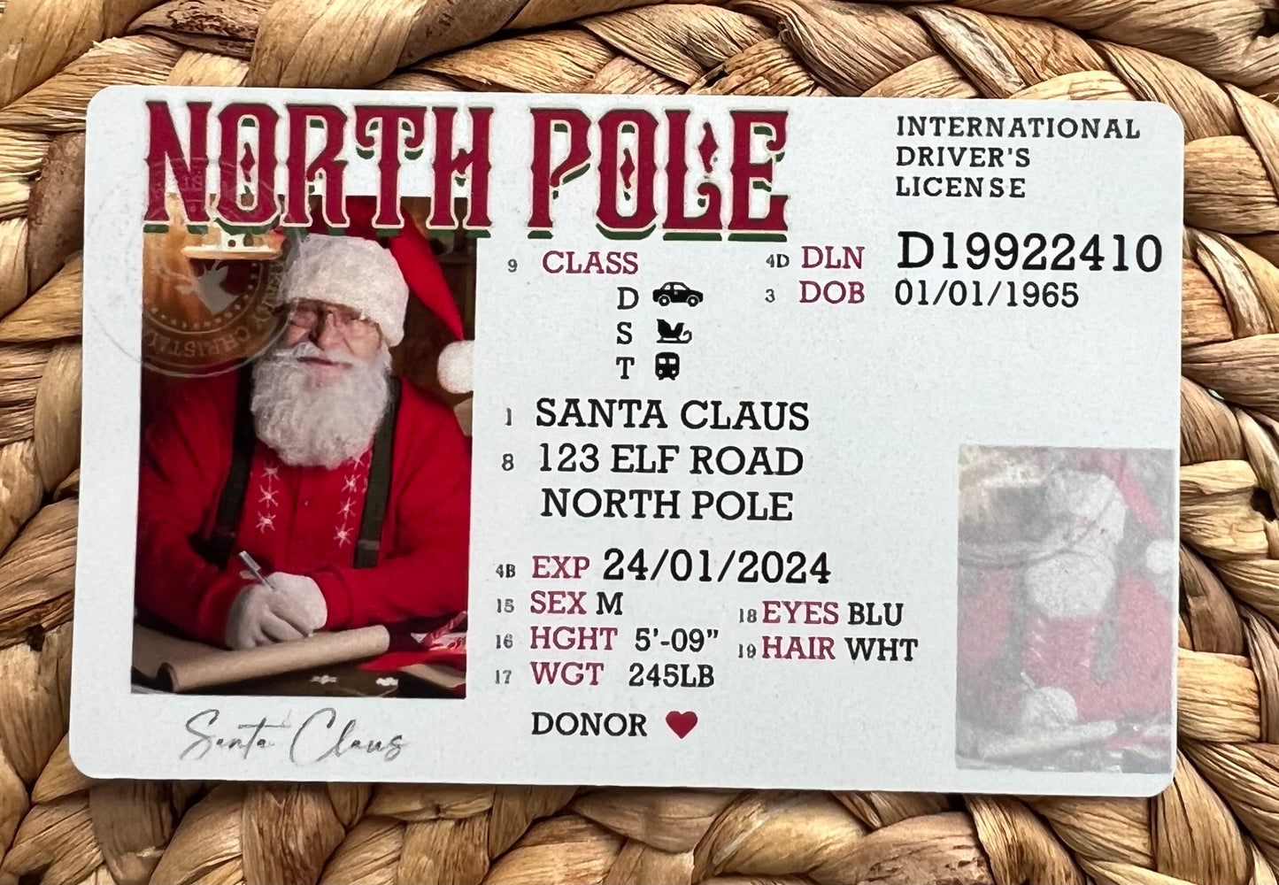 Santa drivers license