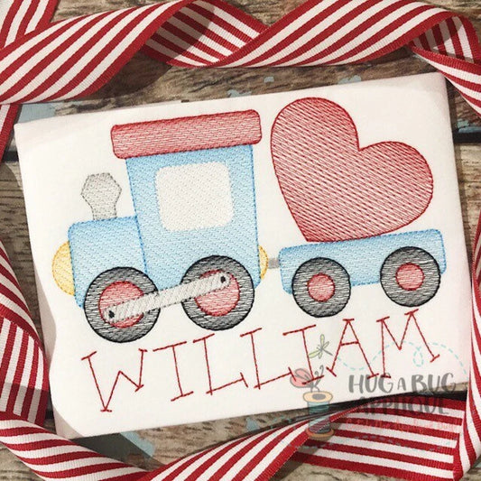 Emb - train pulling heart