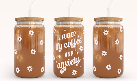 Frosted glass can fueled by coffee and anxiety