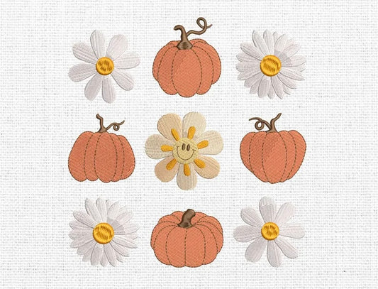Emb - Flowers and pumpkins