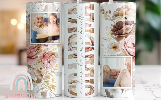 Floral grandma tumbler