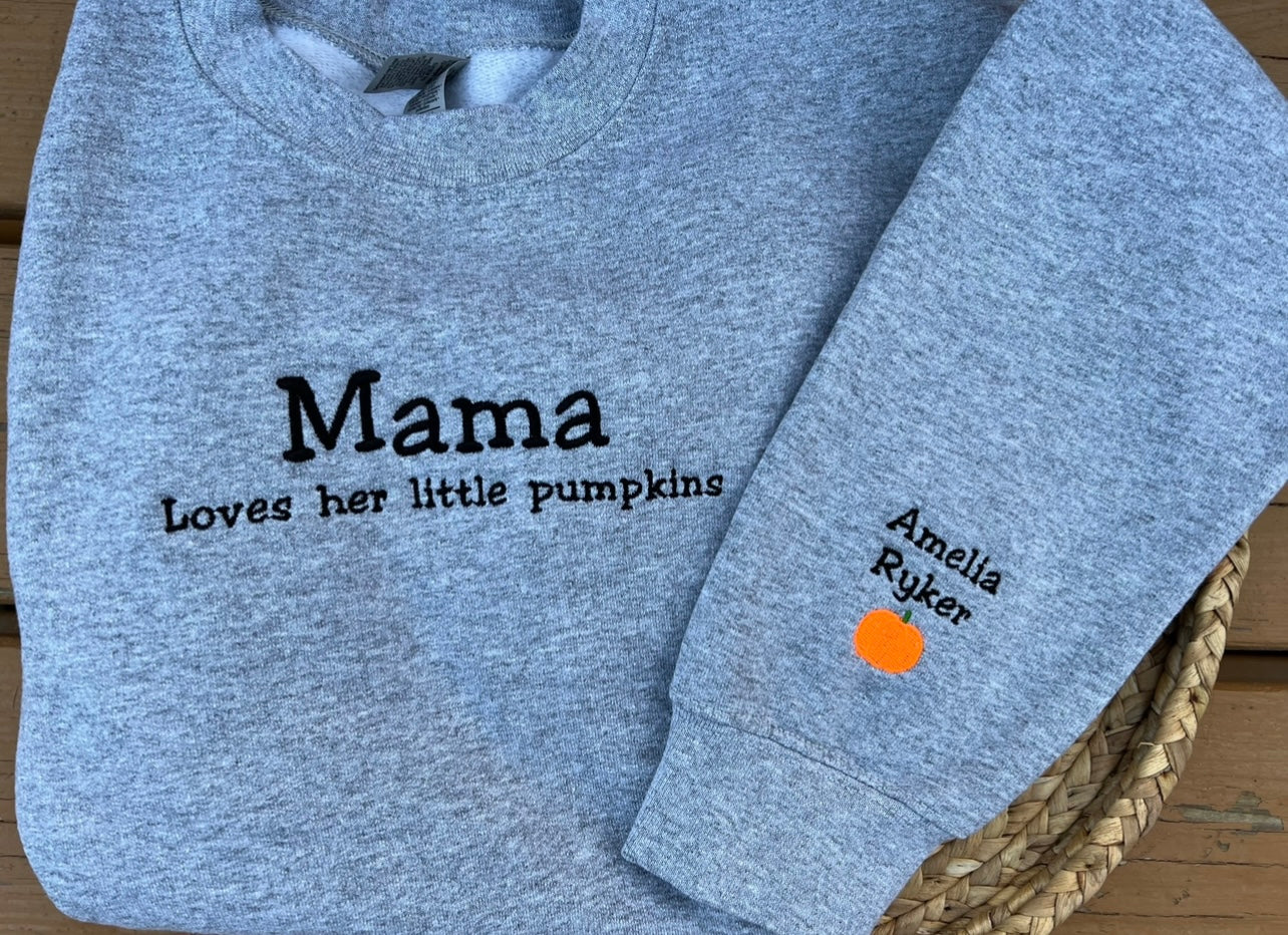 Emb - mama loves her little pumpkins