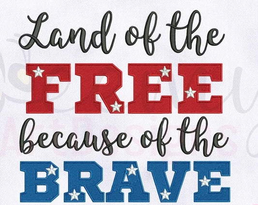 Emb - land of the free because of the brave