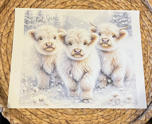 Tumbler let it snow baby cows