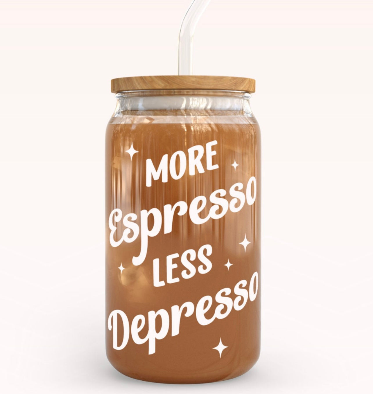 Frosted glass can more espresso less depresso