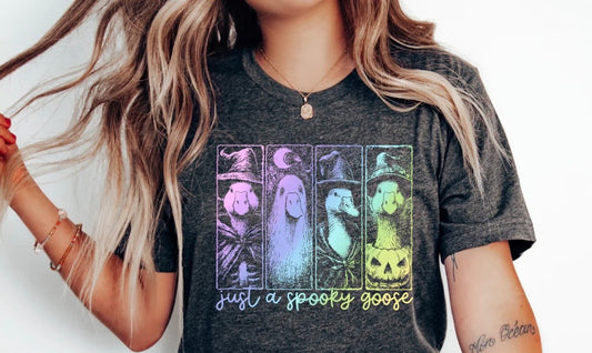 Colorful spooky goose