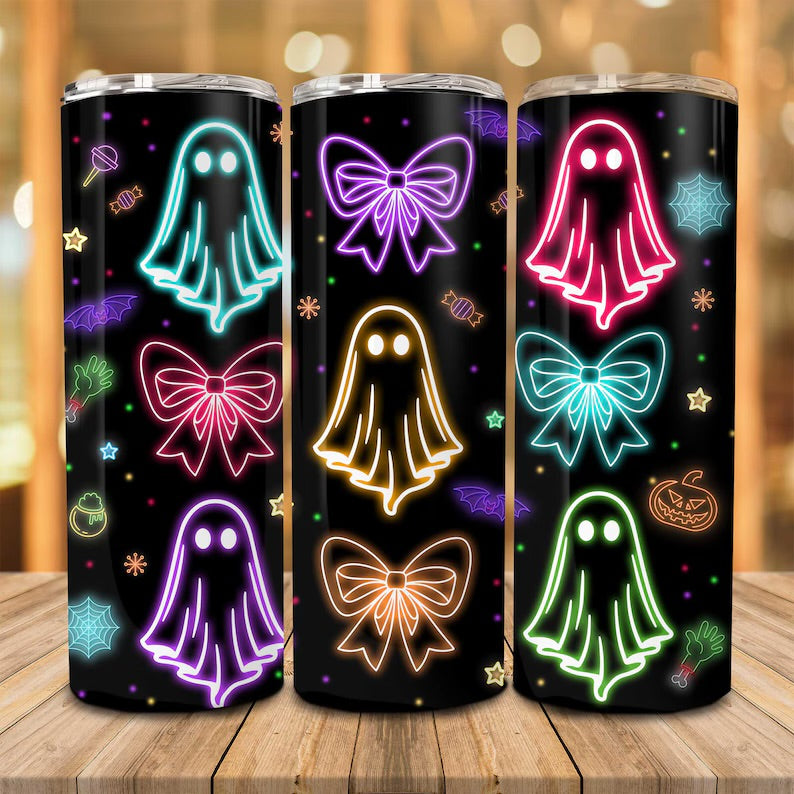 Neon ghosts tumbler