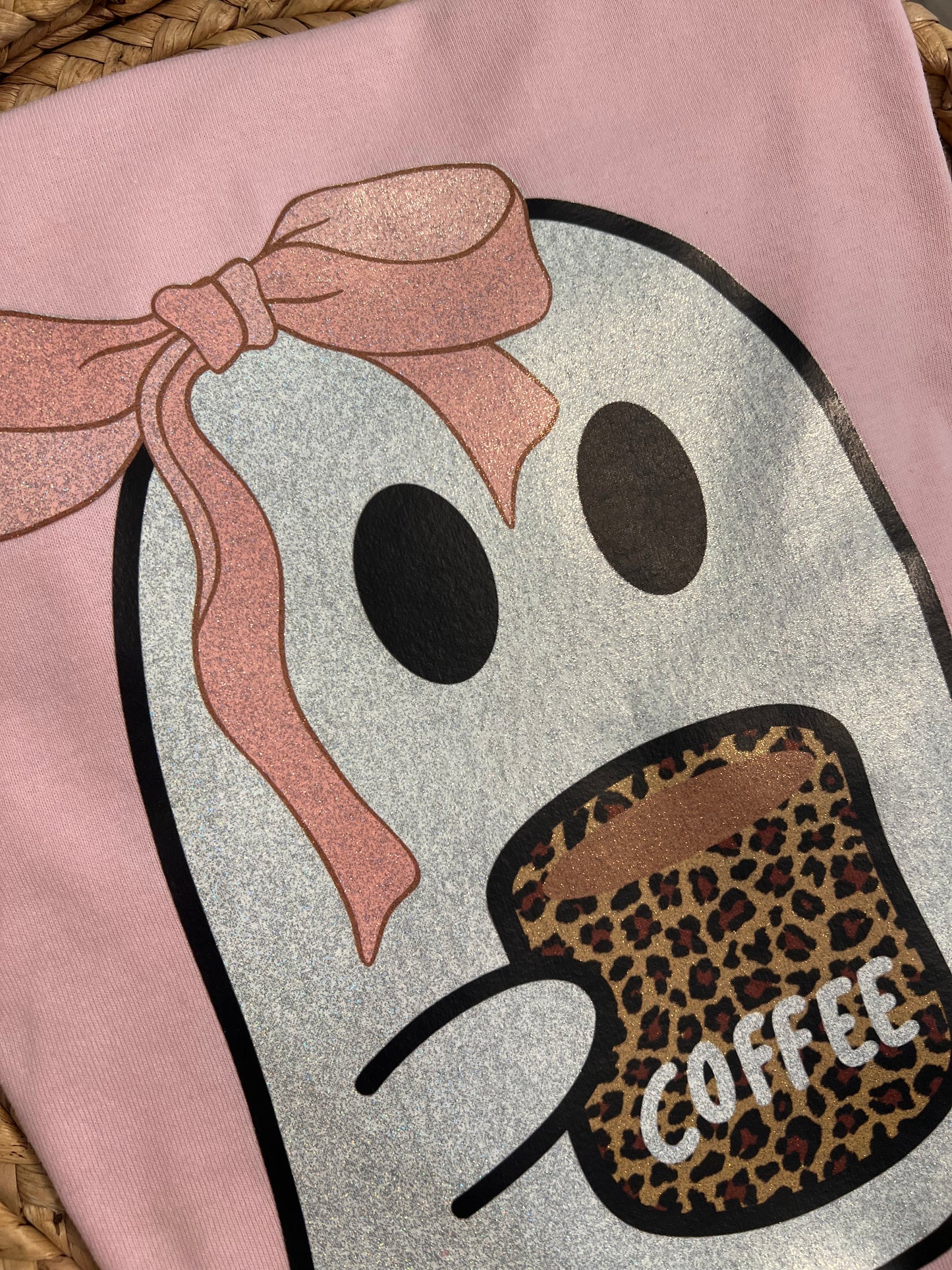 Glitter coffee ghost