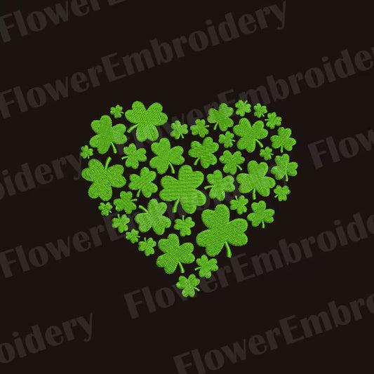 Emb - shamrock heart