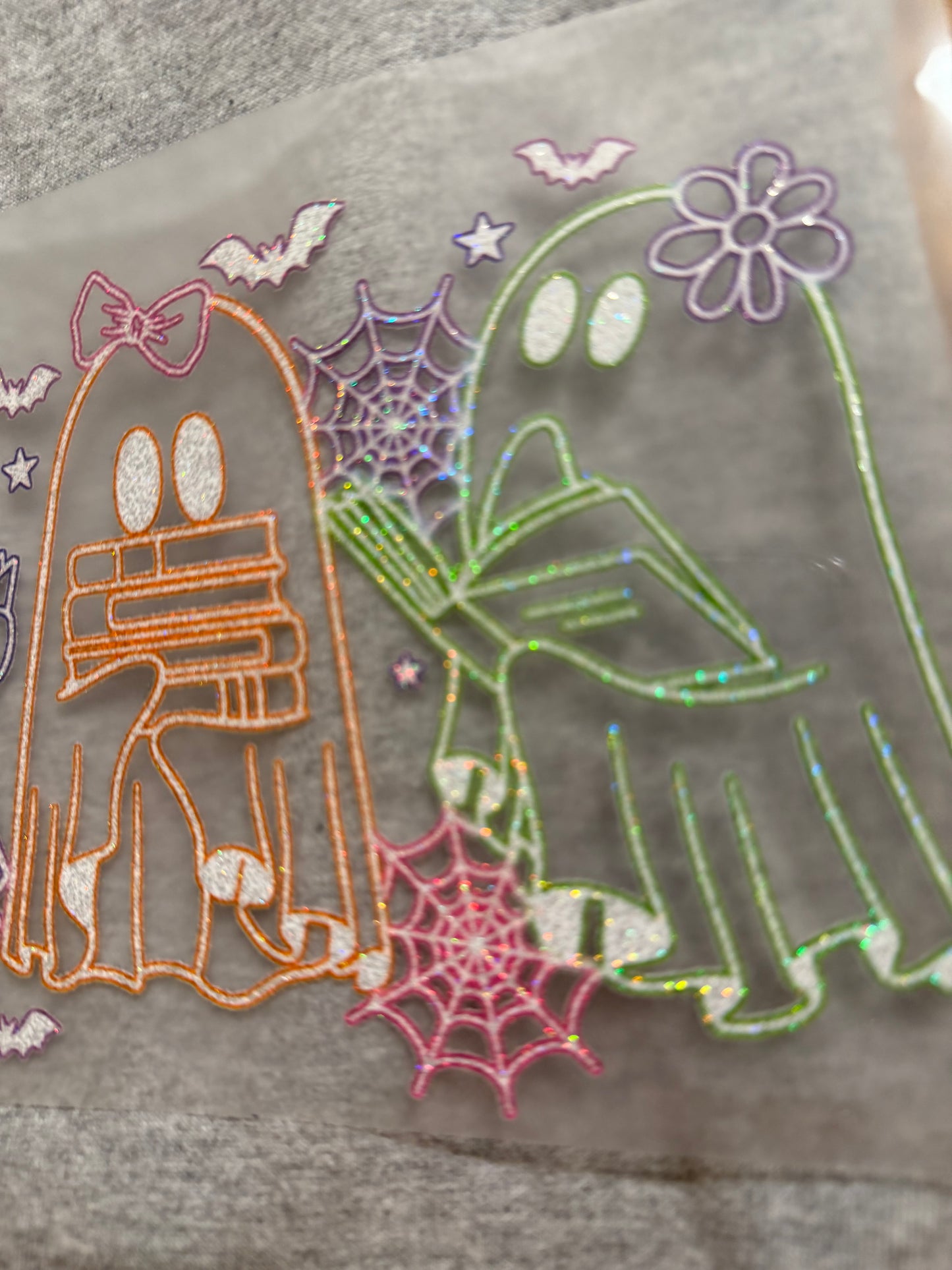 Glitter ghosts reading