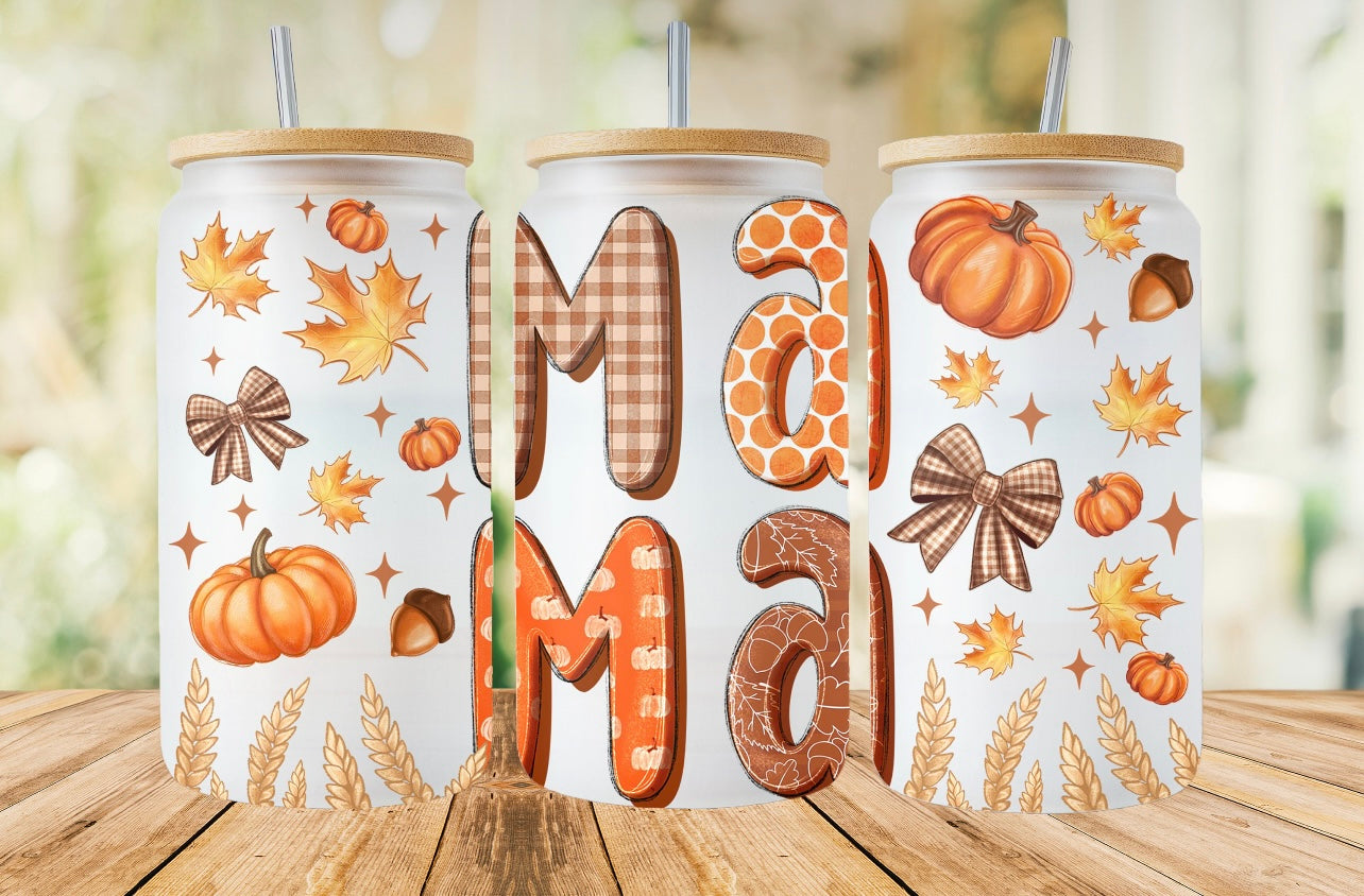 Frosted glass can mama