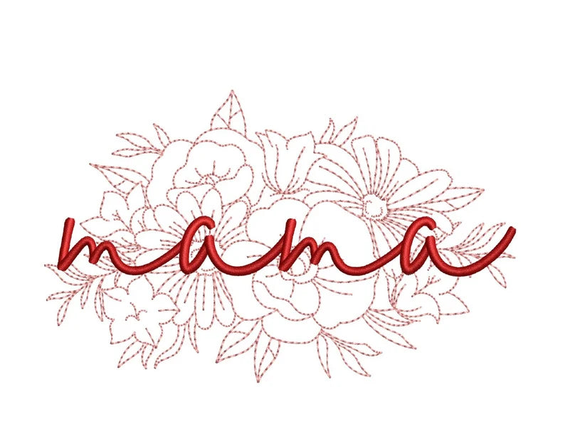 Emb - floral mama