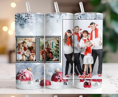Holiday ornaments tumbler