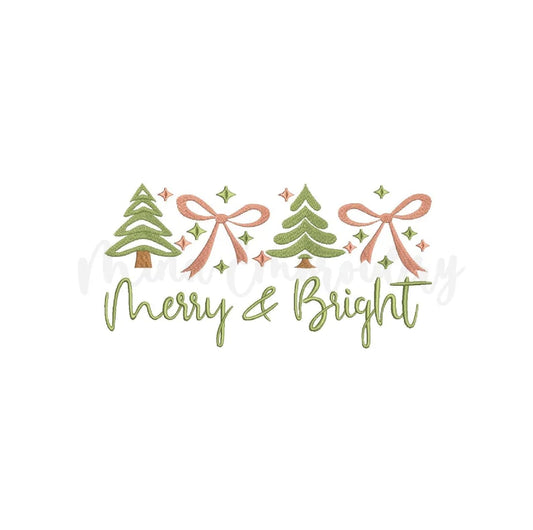 Emb - merry & bright bows