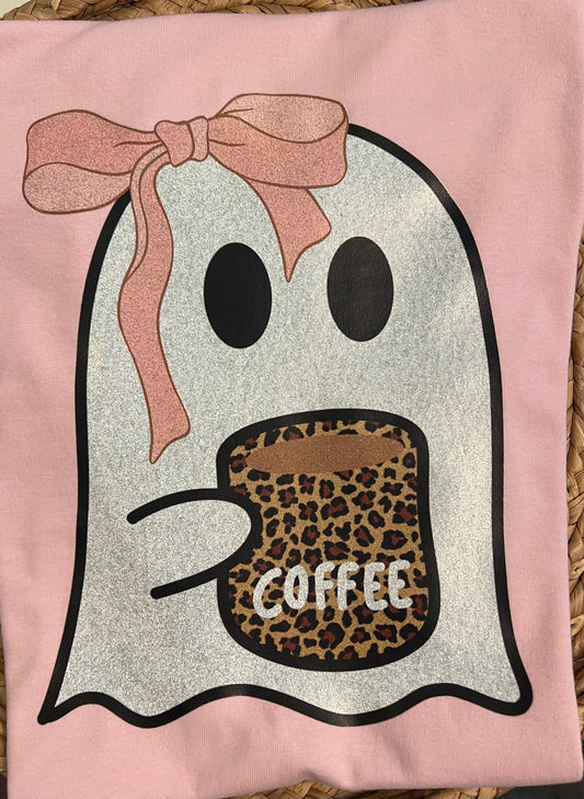 Glitter coffee ghost