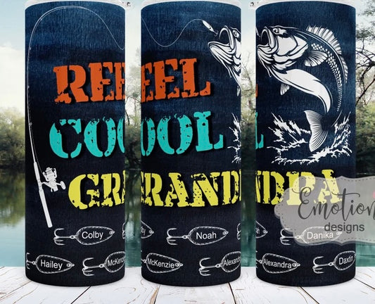 Reel cool grandpa tumbler