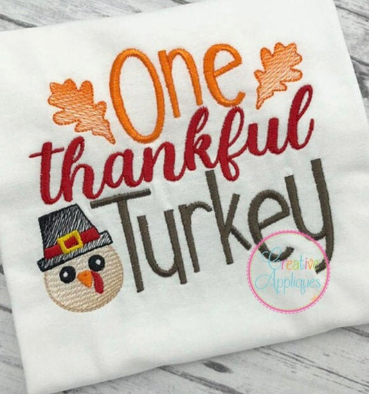 Emb - one thankful turkey