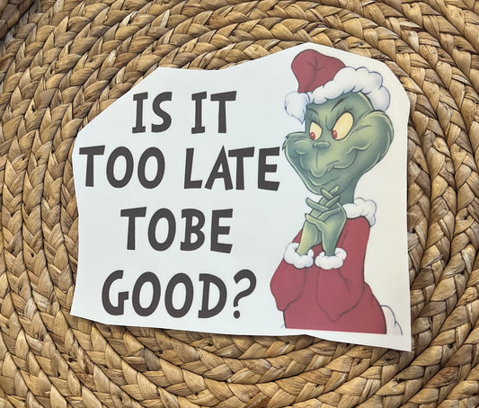 Toddler too late?