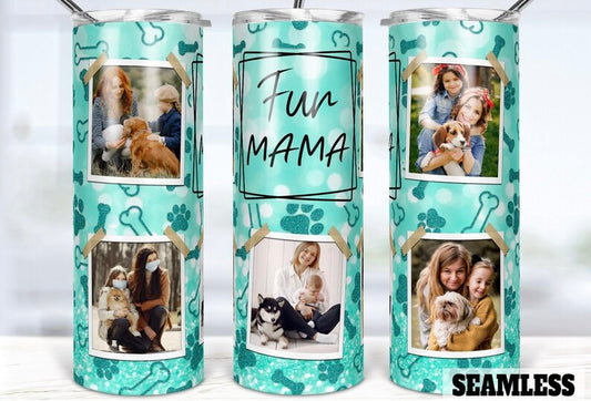 Blue fur mama tumbler